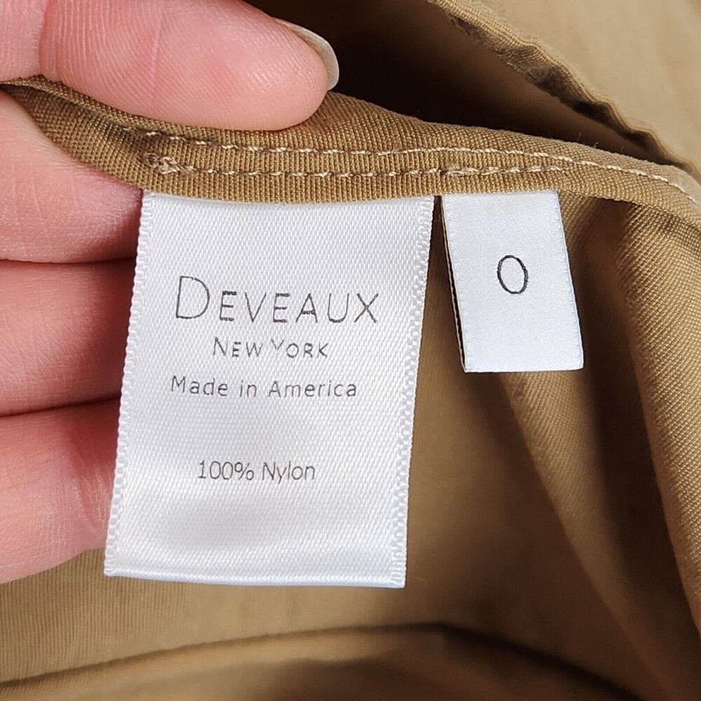 Deveaux New York Shirt Womens 0 Tan Beige Carrie Puff Sleeve Top Poplin Blouse - Picture 7 of 10